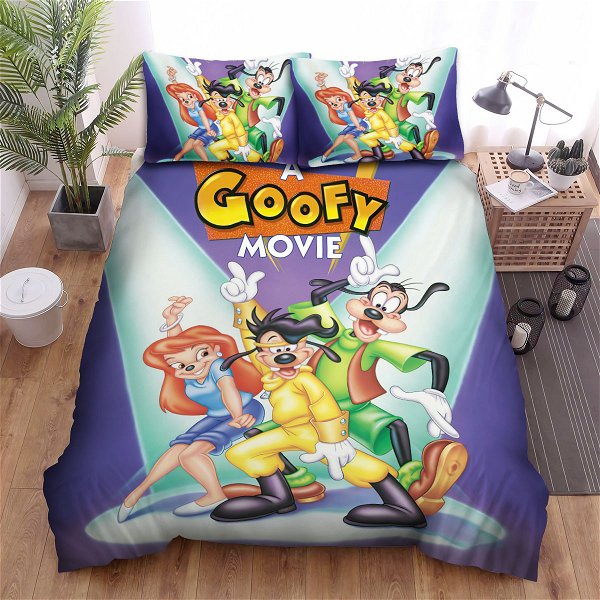 A Goofy Movie (1995) Poster Movie Poster Bed Sheets Duvet Cover Bedding Sets Ver 2