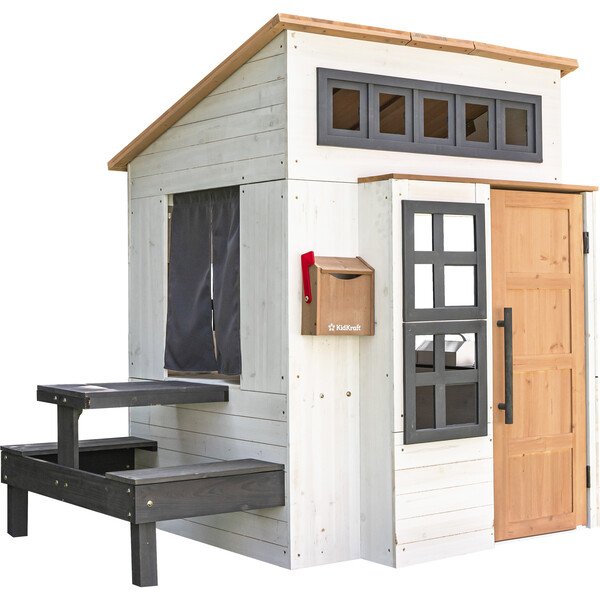 Modern Outdoor Wooden Playhouse - KidKraft Backyard & Park