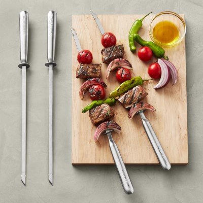 Williams Sonoma Stainless Steel Skewers | Grill Tools | Williams Sonoma