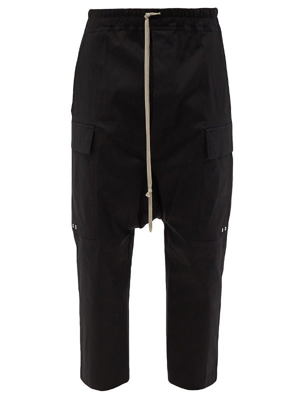 Rick Owens - Cargo drop-seat cotton-twill trousers (1422412)