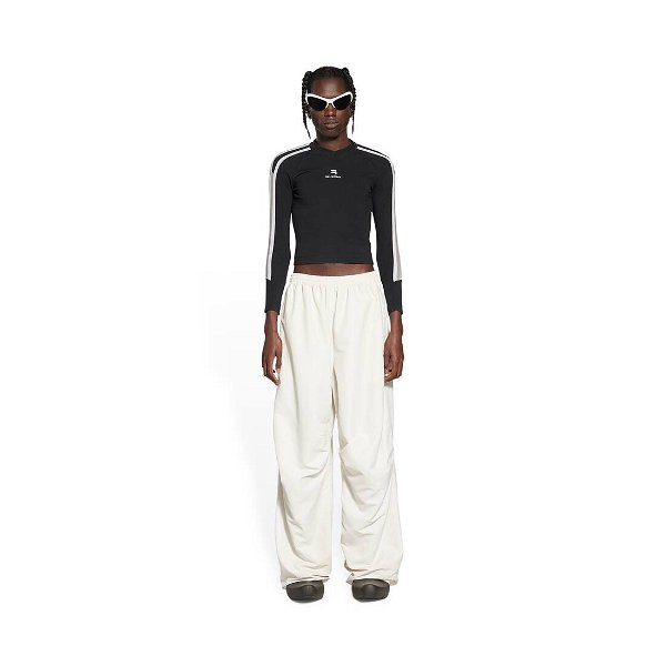 Sporty B Oversized Tracksuit Pants in White | Balenciaga US