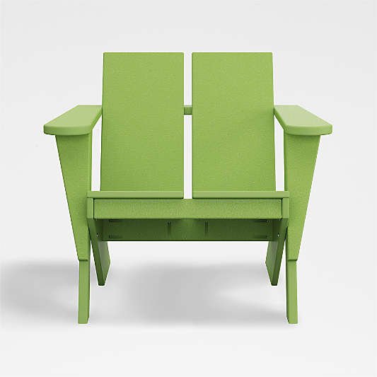 Paso Lime Outdoor Patio Adirondack Chair by POLYWOOD | Crate & Barrel