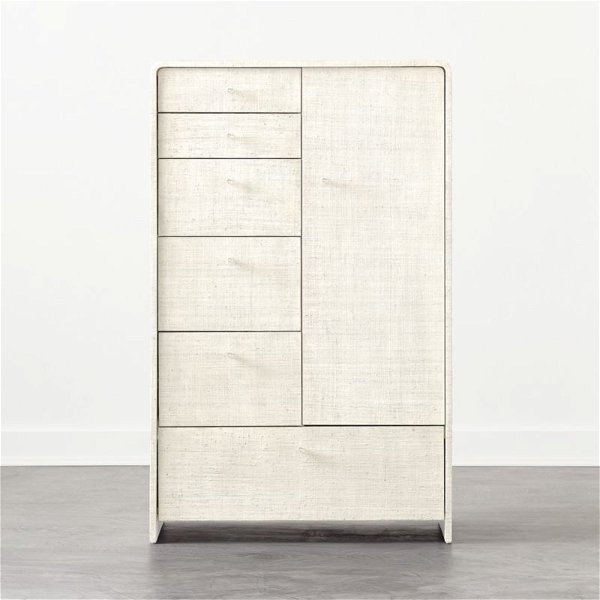 Archer Lacquered Linen Chifforobe + Reviews | CB2