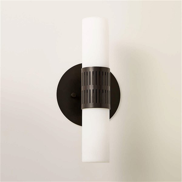 Figaro Matte Black Wall Sconce (Open Larger View)