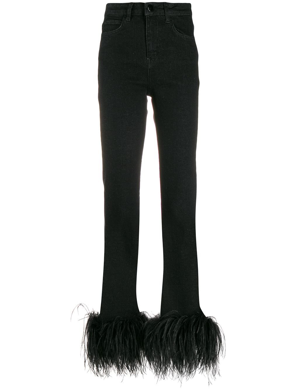 16Arlington - Ostrich feather embellished jeans