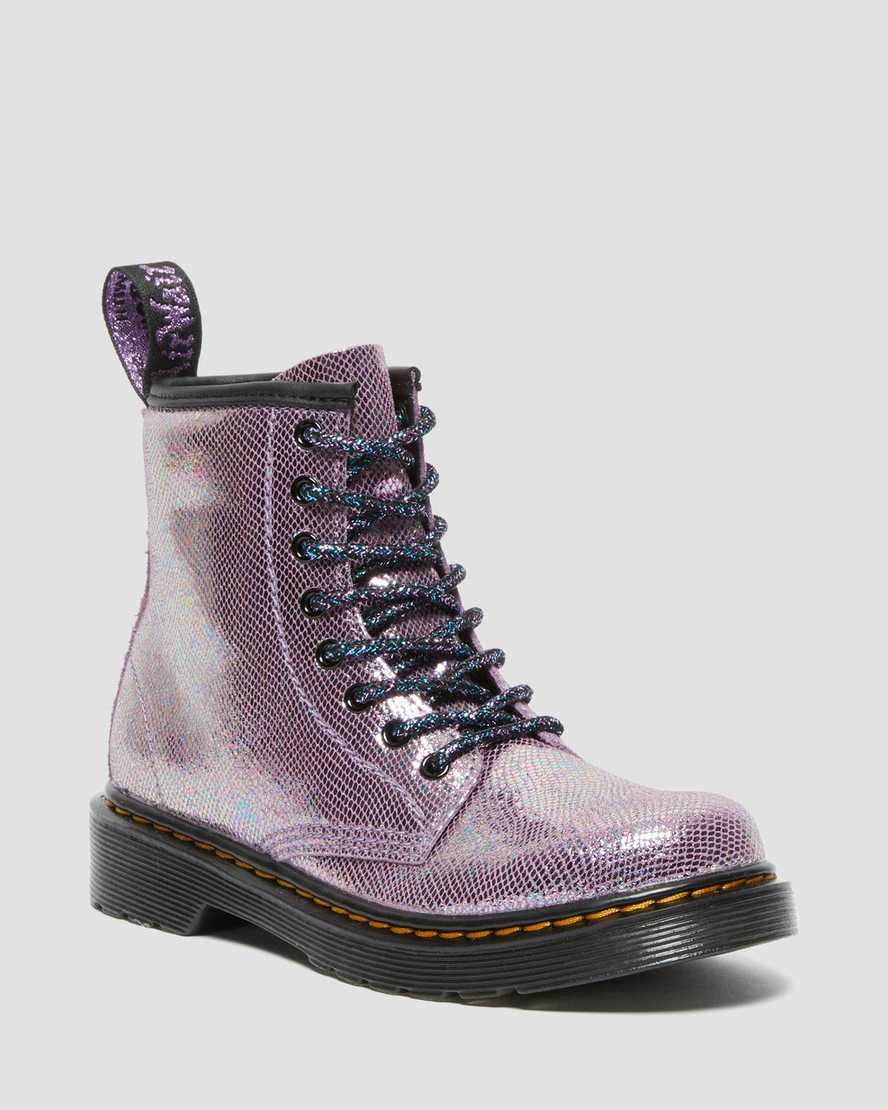 DR MARTENS Junior 1460 Iridescent Leather Lace Up Boots