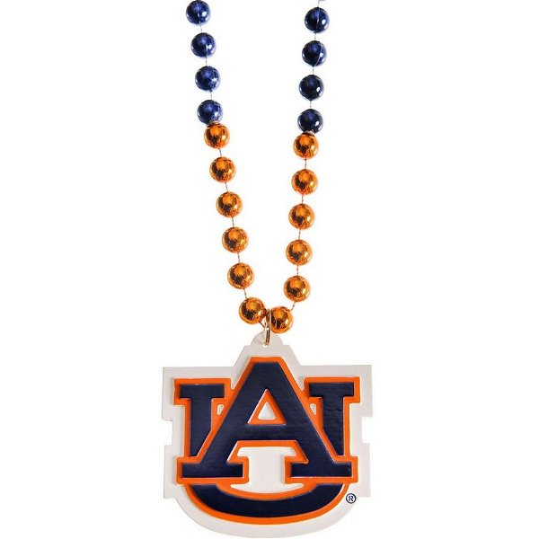 Auburn Tigers Pendant Bead Necklace 36in | Party City
