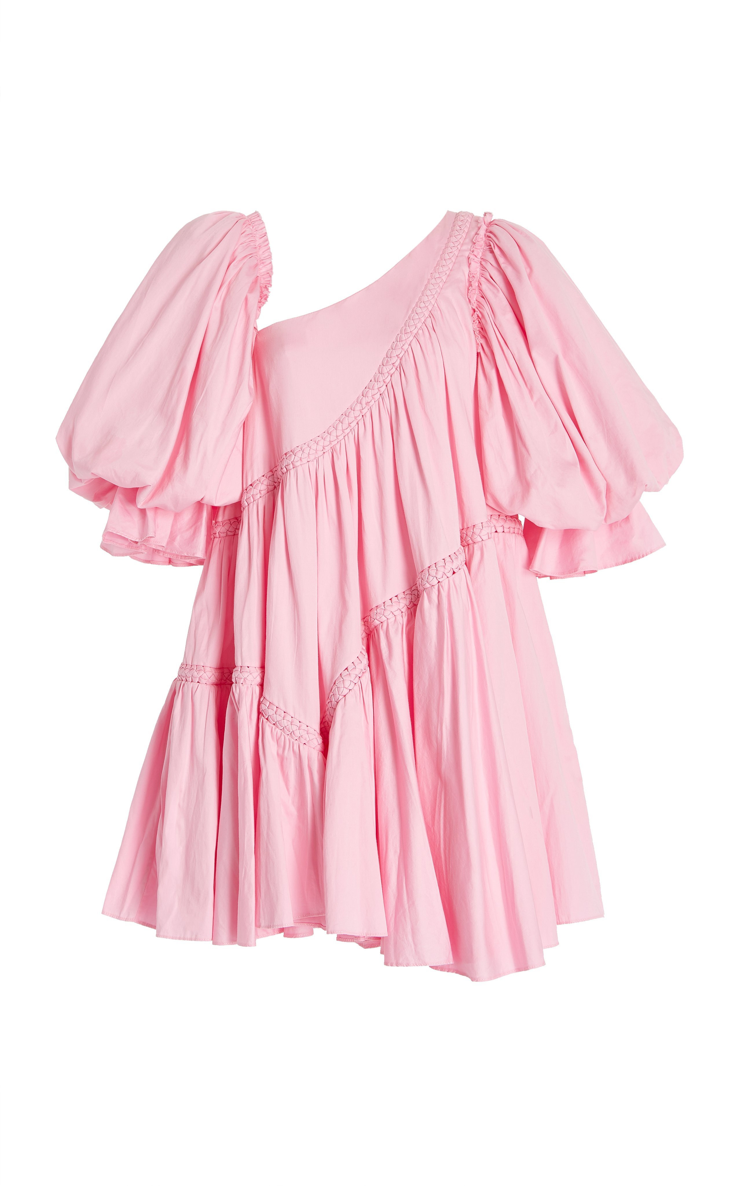 Casabianca Asymmetric Braided Cotton Mini Dress By Aje | Moda Operandi