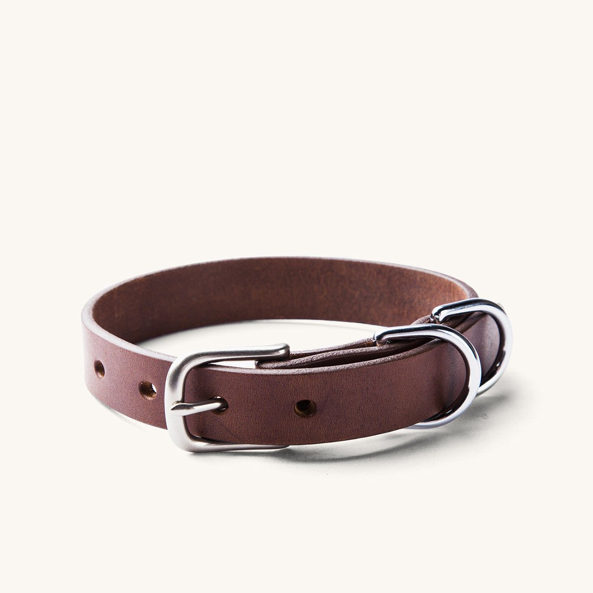 Classic Canine Collar - Cognac / Stainless / S-13"