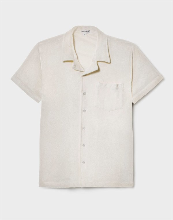 Terry Short Sleeve Shirt White - L / White