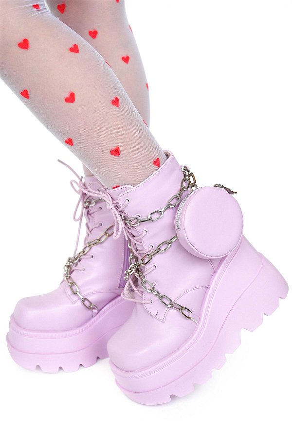 Candy Stash Platform Boots - Pink