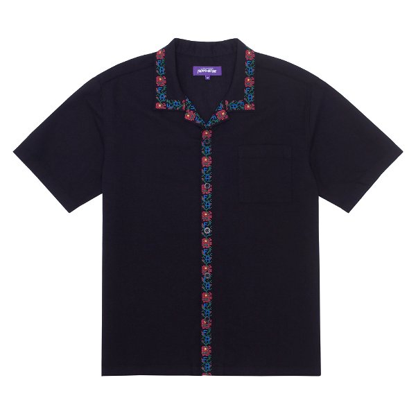 Linen Tetris Club Shirt - Black / Lg