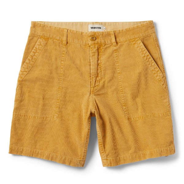 The Trail Short in Gold Micro Cord - 33