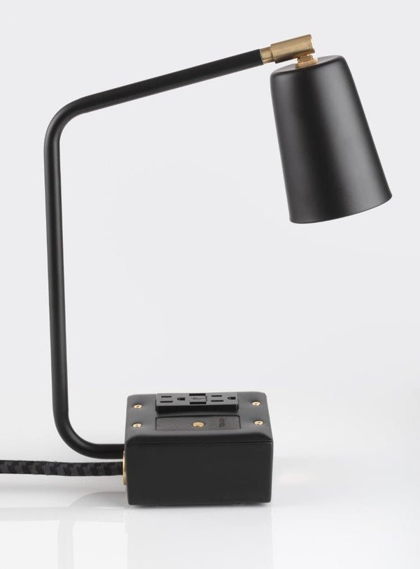 JAX Touch Smart USB and USBC Surge-Protected Task Lamps Carrara Black - The Conway Electric Store