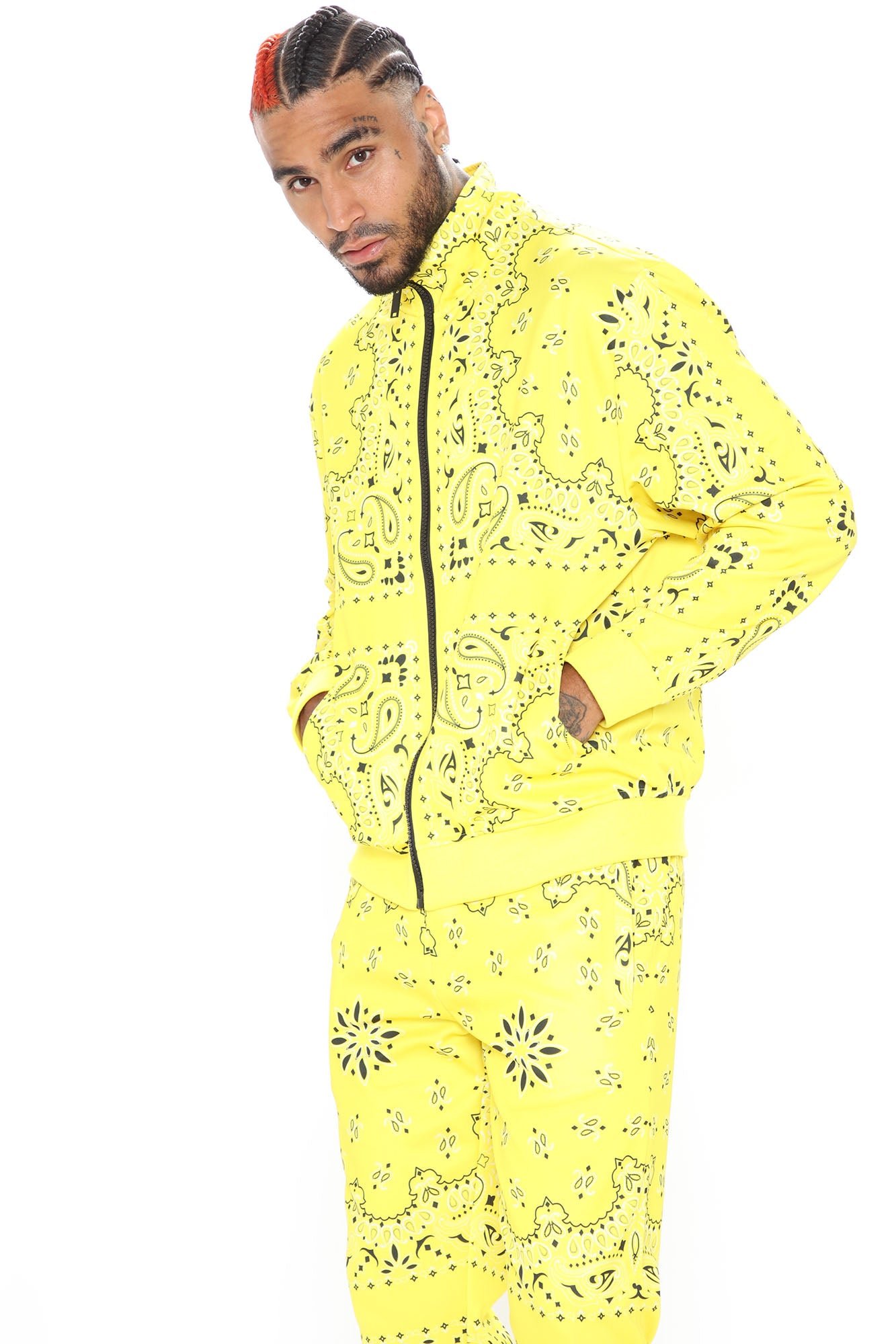Just Forget It Track Jacket - Yellow/combo - L
