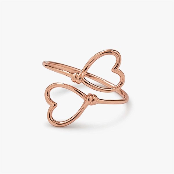 Heart Wire Wrap Ring - Rose Gold / 5