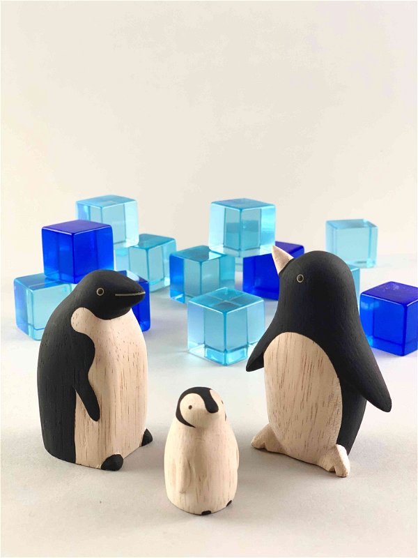 Wooden Penguin Family Set