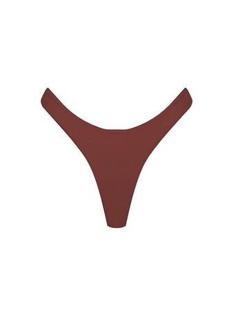 PLUNGE THONG CLAY