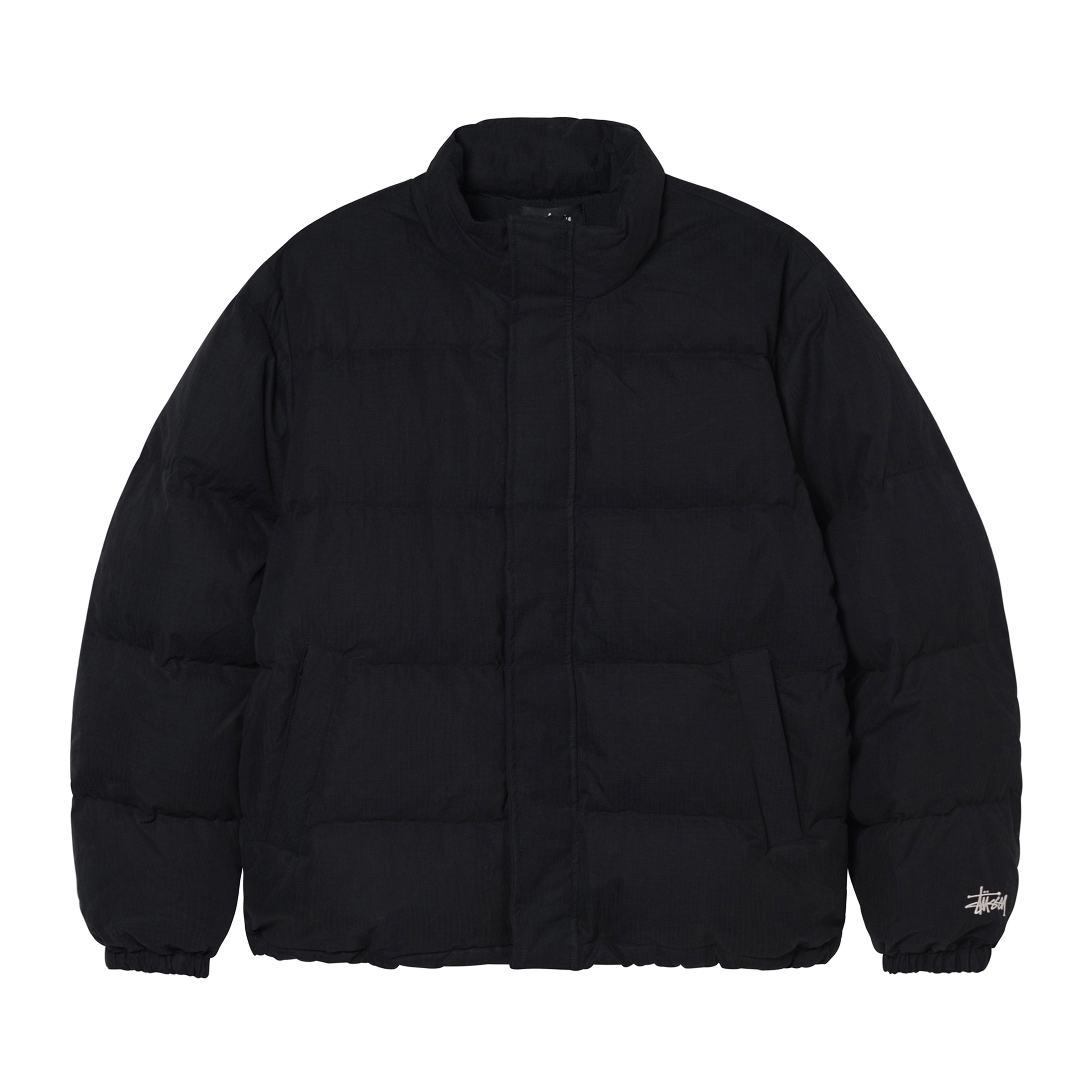 Stüssy Ripstop Down Puffer Jacket (Black) - Size Large