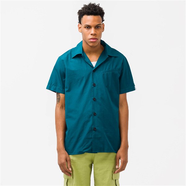 Suit Pocket Camp Collar Shirt in Green - M / Green