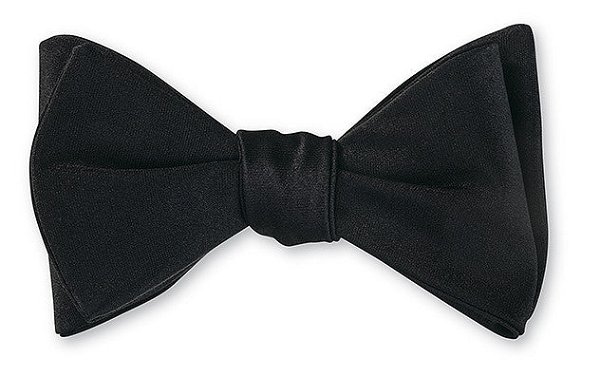 Formal Black Satin Bow Tie | R. Hanauer Handmade Bow Ties