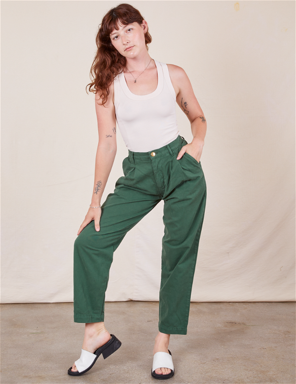 Heavyweight Trousers - Dark Emerald Green – BIG BUD PRESS