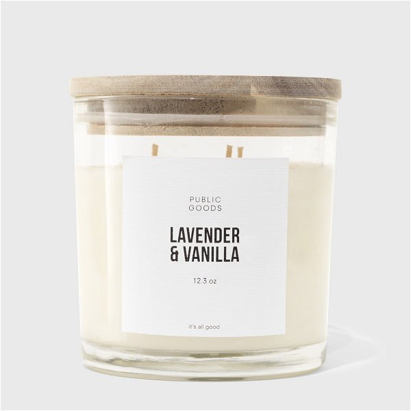 Lavender & Vanilla Soy Candle (3 Wick, 12.3oz) - 12.3 oz