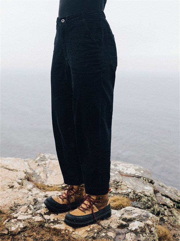 Women's Navy Organic Cotton Cord Trousers | Yarrel – Finisterre
