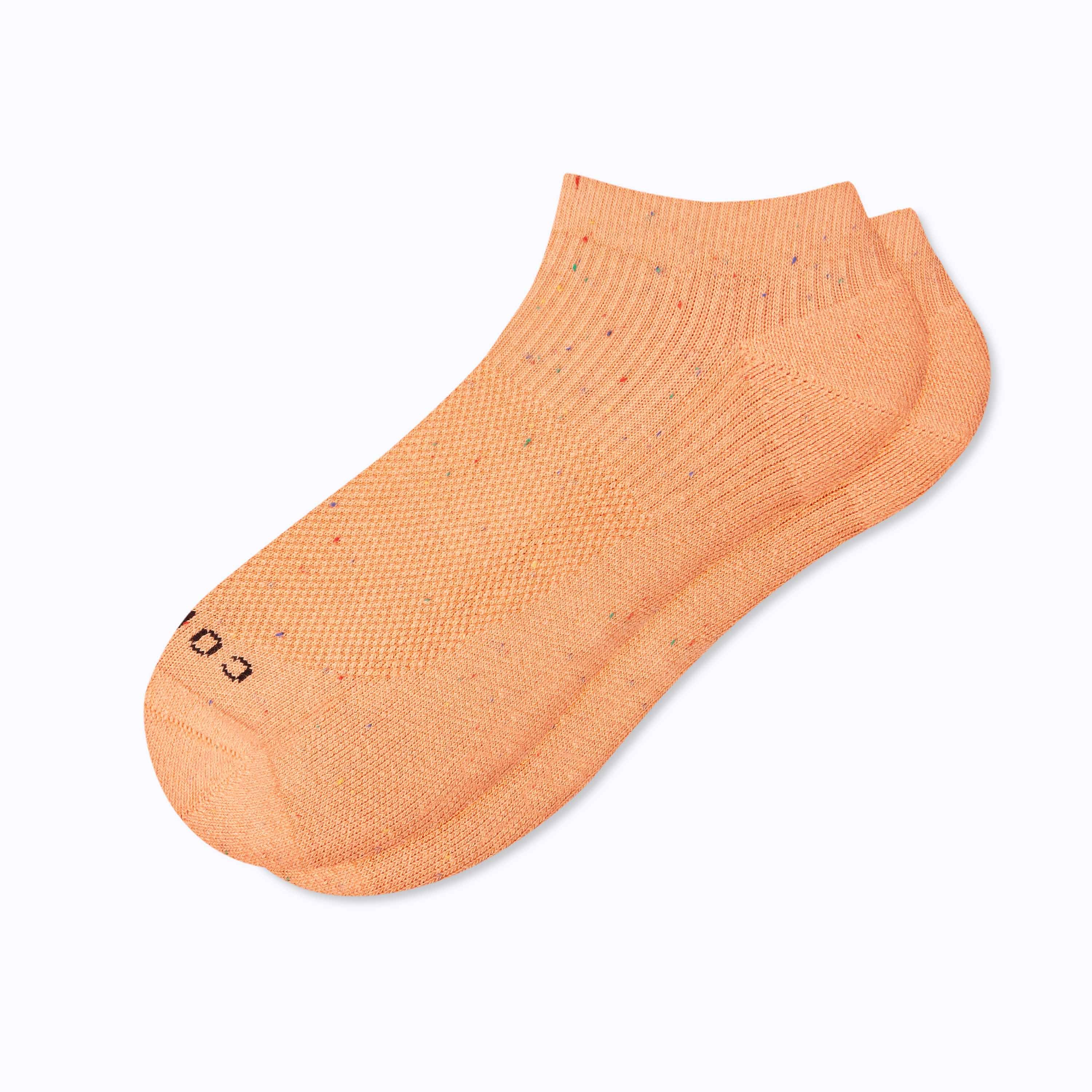Recycled Cotton Ankle Compression Socks Limited - Peach / Medium