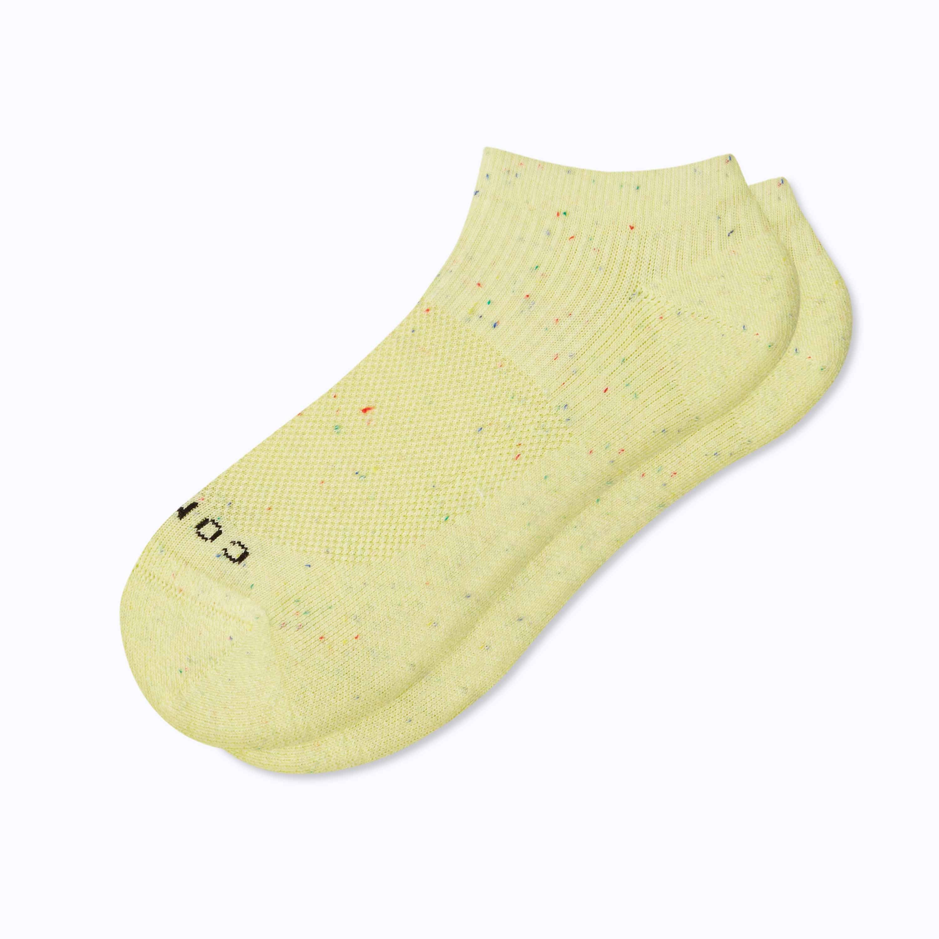 Recycled Cotton Ankle Compression Socks Limited - Muted Lime / Medium