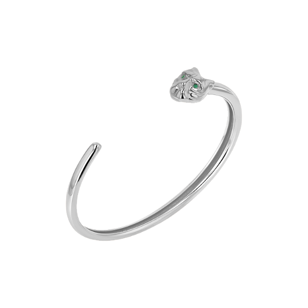 Tiger Cuff Bracelet - 14K White Gold / Small (6”)