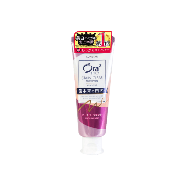 SUNSTAR ORA2 Ora2 Me Stain Clear Paste Toothpaste, 130g, Peach Leaf Mint | Yami