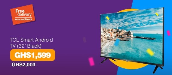 Shop TCL 32S60A Smart Android TV - 32" Black Online | Jumia Ghana