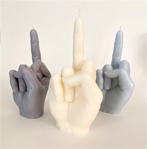 Life Size Middle Finger Candle - Large Hand Mold Candle, middle finger, Cool Candle, Aesthetic Room, Candle Decor, Trendy Candle, Candle