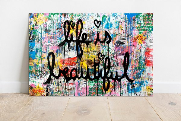 Life is Beautiful Large Canvas Art Inspirational Wall Art - Etsy