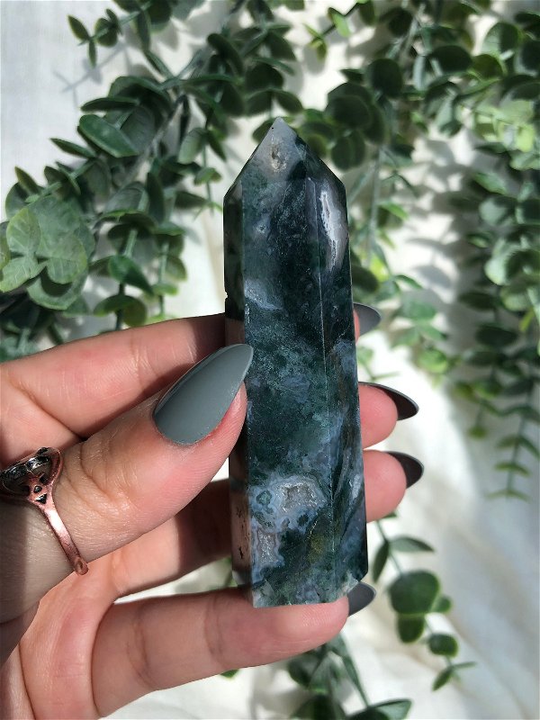 Stunning Moss Agate Tower Moss Agate Point - Etsy