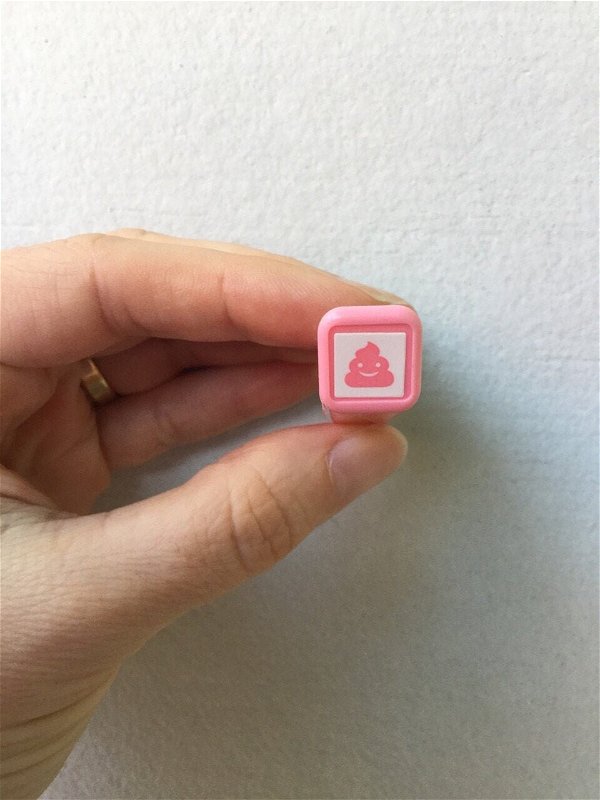 Poo Stamp Coral Pink Stamp Baby Planner Stamp Tiny | Etsy