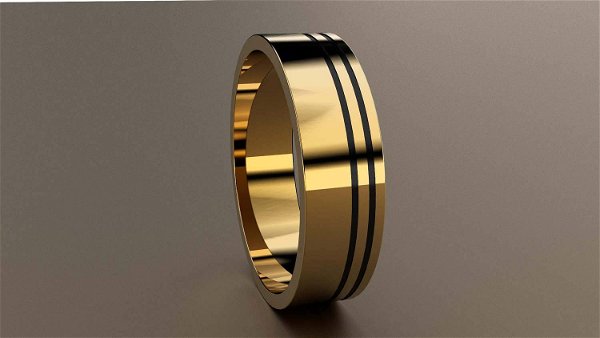 14kt Yellow Gold 6mm Mens Wedding Band Mens Gold Wedding Ring - Etsy