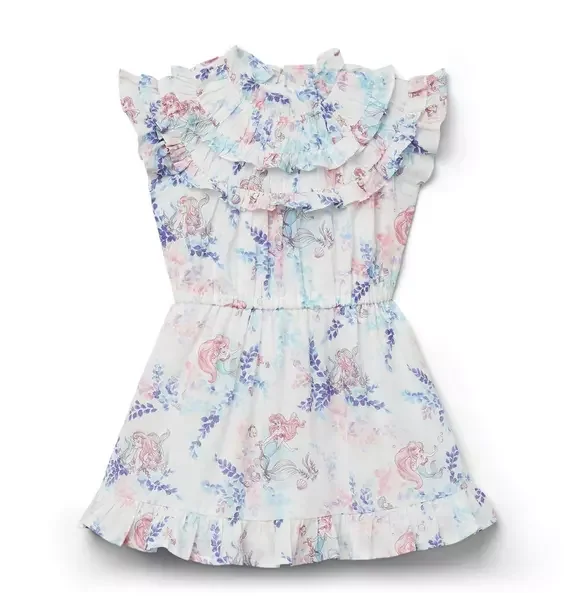 Girl Jet Ivory Ariel Floral Disney Ariel Floral Ruffle Dress by Janie and Jack