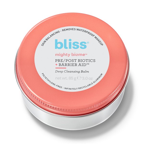 Bliss Mighty Biome Pre/Post Biotics + Barrier Aid Deep Cleansing Balm, 3.0 oz