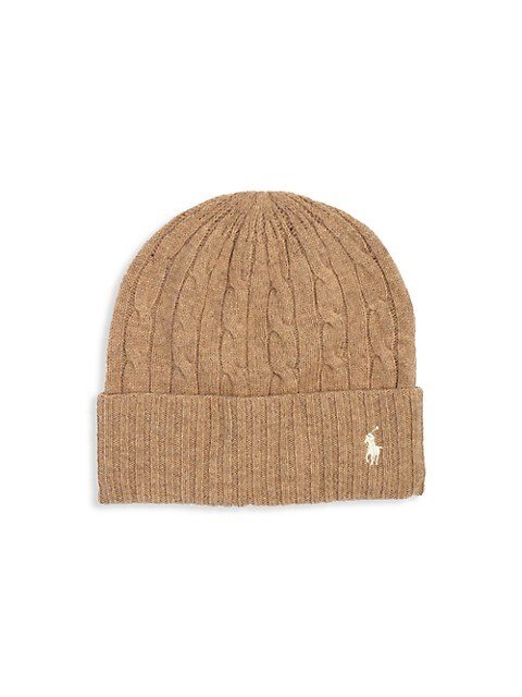 Shop Polo Ralph Lauren Wool & Cashmere Classic Cable Cuff Hat | Saks Fifth Avenue