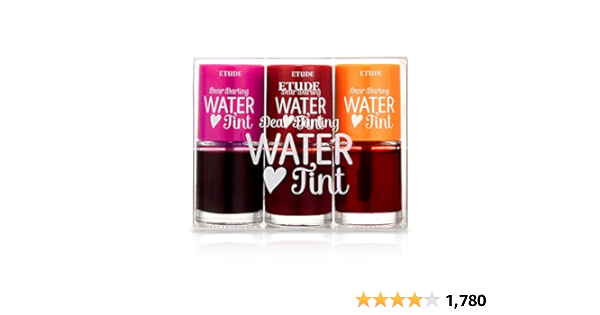ETUDE Dear Darling Water Tint 3 Color SET 9.5g x 3color (21AD) | Bright Vivid Color Lip Tint with Moisturizing Pomegranate & Grapefruit Extract to Hydrate your Lips