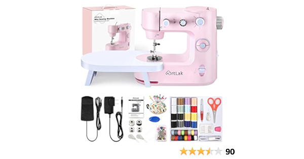Sewing Machines for Beginner, ArtLak Portable Sewing Machine Mini with 16 Built-in Stitches and Reverse Sewing, Multi-function Mending Machine Small with Accessory Kit Pedal for Family Children's Day