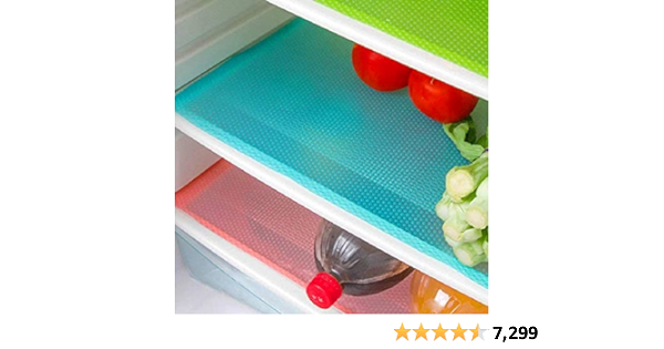 12 Pcs Refrigerator Liners, MayNest Washable Mats Covers Pads, Home Kitchen Gadgets Accessories Organization for Top Freezer Glass Shelf Wire Shelving Cupboard Cabinet Drawers (4 Blue+4 Green+4 Red)