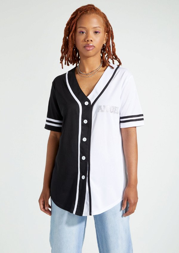 Two Tone Angel Wing Graphic Baseball Jersey | Shop All | rue21