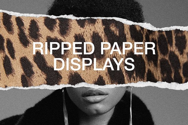 Ripped Paper Displays | Photoshop Templates ~ Creative Market