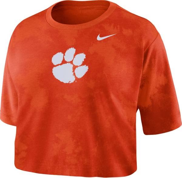 Nike Women's Clemson Tigers Orange Cotton Cropped T-Shirt | Dick's Sporting Goods