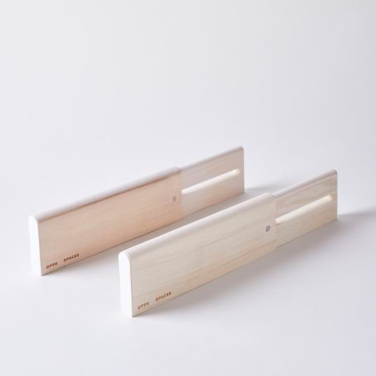 Open Spaces Adjustable Wooden Drawer Dividers (Set of 2) for Organization on Food52