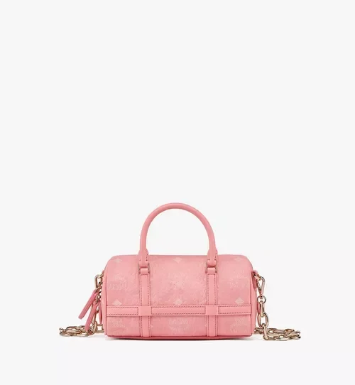Mini Aren Boston Bag in Visetos Pink | MCM ®UK