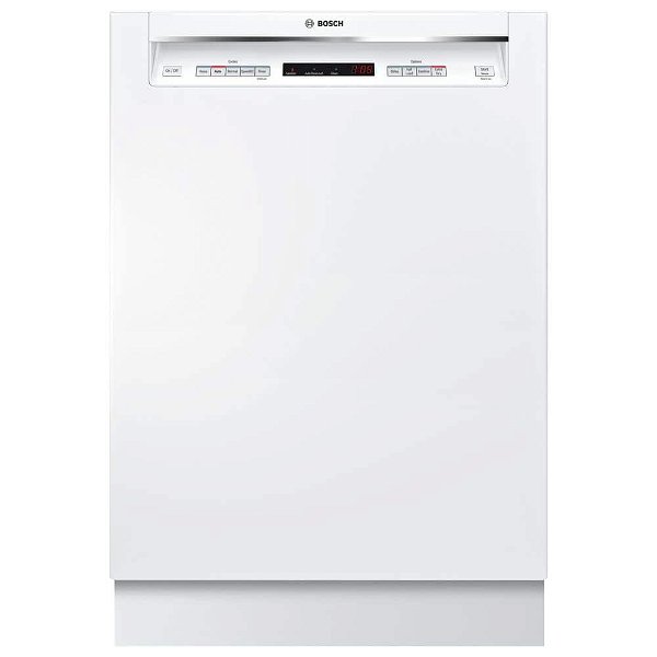 Bosch 300 Series 24 in. White Front Control Tall Tub Dishwasher with Stainless Steel Tub and 3rd Rack, 44dBA-SHEM63W52N - The Home Depot
